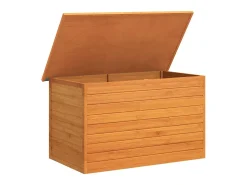Caixa de arrumação para jardim 126x72x72 cm madeira