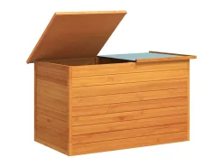 Caixa de arrumação para jardim 126x72x72 cm madeira