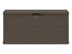 Caixa de arrumação para jardim 280 L castanho