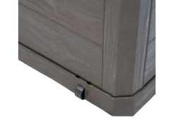 Caixa de arrumação para jardim 280 L castanho