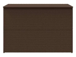 Caixa de arrumação para jardim 150x100x100 cm vime PE castanho