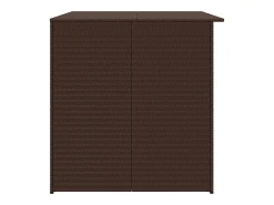 Caixa de arrumação para jardim 150x100x100 cm vime PE castanho