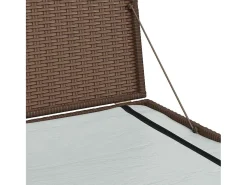 Caixa de arrumação para jardim 150x100x100 cm vime PE castanho