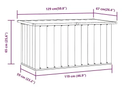 Caixa de arrumação para jardim 129x67x65 cm antracite