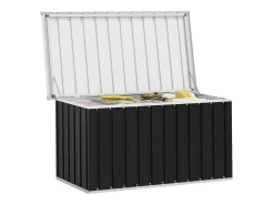 Caixa de arrumação para jardim 129x67x65 cm antracite
