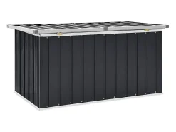 Caixa de arrumação para jardim 129x67x65 cm antracite
