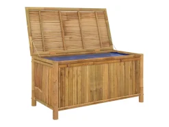 Caixa de arrumação para jardim 110x52x55 cm bambu