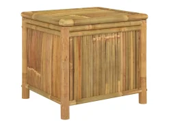 Caixa de arrumação para jardim 60x52x55 cm bambu
