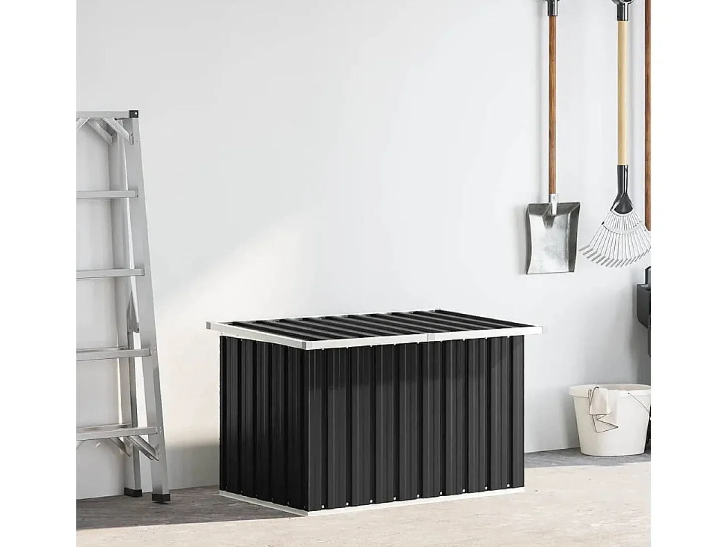 Caixa de arrumação para jardim 109x67x65 cm antracite