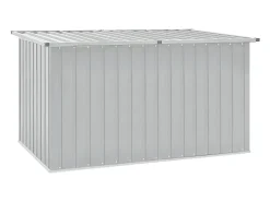 Caixa de arrumação para jardim 171x99x93 cm cinzento