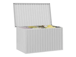 Caixa de arrumação para jardim 171x99x93 cm cinzento