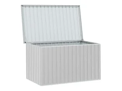 Caixa de arrumação para jardim 171x99x93 cm cinzento