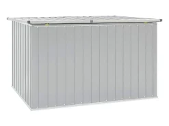 Caixa de arrumação para jardim 171x99x93 cm cinzento