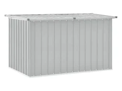 Caixa de arrumação para jardim 149x99x93 cm cinzento