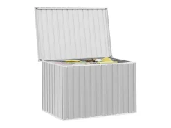 Caixa de arrumação para jardim 149x99x93 cm cinzento