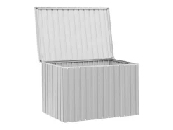 Caixa de arrumação para jardim 149x99x93 cm cinzento