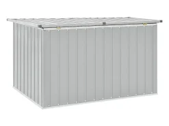Caixa de arrumação para jardim 149x99x93 cm cinzento