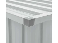 Caixa de arrumação para jardim 149x99x93 cm cinzento