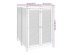 Caixa de arrumação para jardim 70x87x104 cm acácia maciça