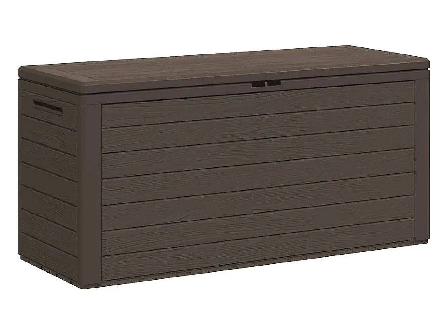 Caixa de arrumação para jardim 116x44x55 cm castanho