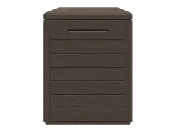 Caixa de arrumação para jardim 116x44x55 cm castanho