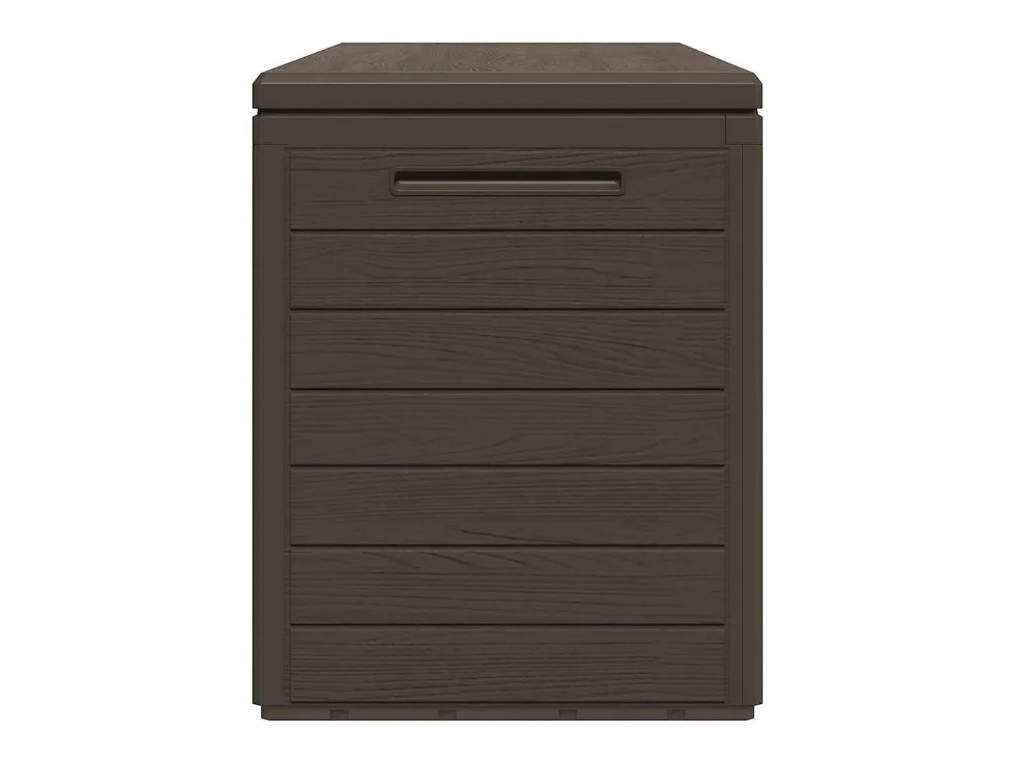 Caixa de arrumação para jardim 116x44x55 cm castanho