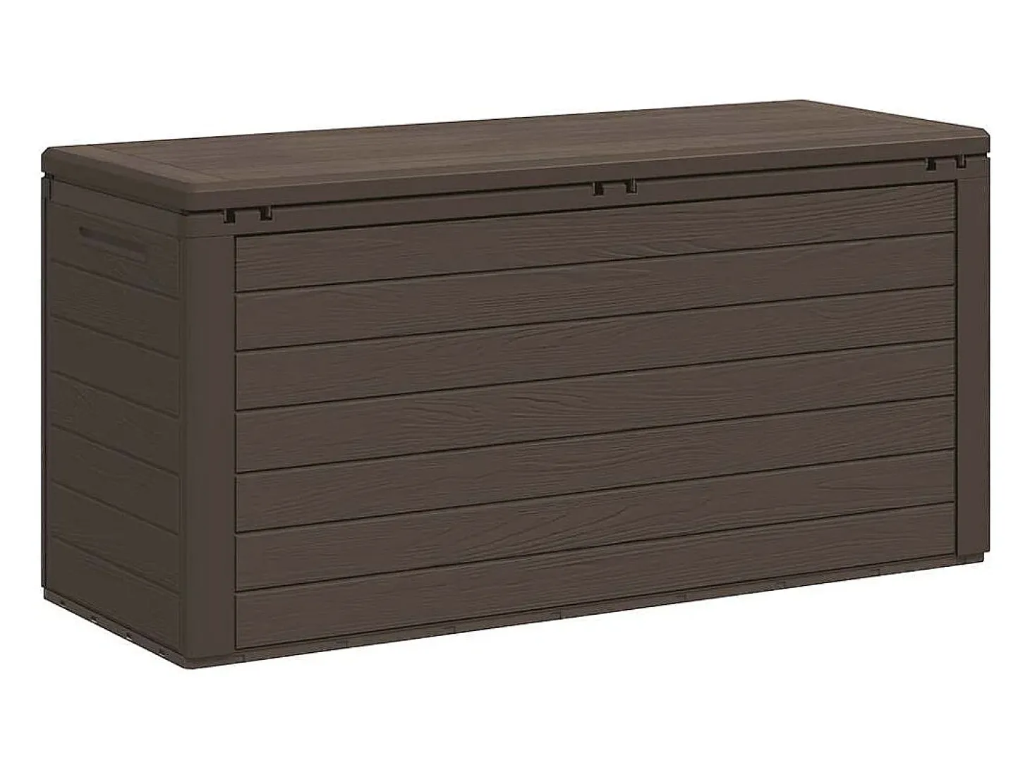 Caixa de arrumação para jardim 116x44x55 cm castanho