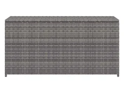 Caixa de arrumação para jardim 120x50x60 cm vime PE cinzento