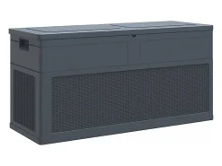 Caixa de arrumação para jardim 320 L antracite