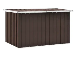 Caixa de arrumação para jardim 149x99x93 cm castanho