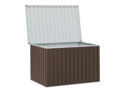 Caixa de arrumação para jardim 149x99x93 cm castanho