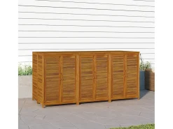 Caixa de arrumação para jardim 210x87x104 cm acácia maciça