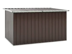 Caixa de arrumação para jardim 171x99x93 cm castanho