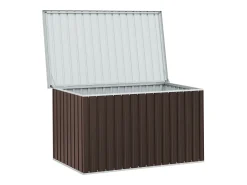 Caixa de arrumação para jardim 171x99x93 cm castanho