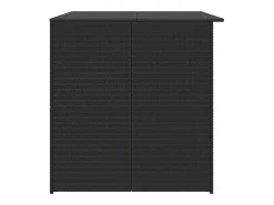 Caixa de arrumação para jardim 150x100x100 cm vime PE preto