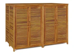 Caixa de arrumação para jardim 140x87x104 cm acácia maciça