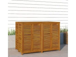 Caixa de arrumação para jardim 140x87x104 cm acácia maciça