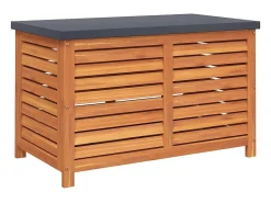 Caixa de arrumação para jardim 60x50x55 cm eucalipto maciça