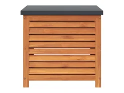 Caixa de arrumação para jardim 60x50x55 cm eucalipto maciça