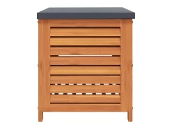Caixa de arrumação para jardim 60x50x55 cm eucalipto maciça