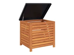 Caixa de arrumação para jardim 60x50x55 cm eucalipto maciça