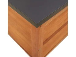 Caixa de arrumação para jardim 60x50x55 cm eucalipto maciça