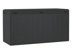 Caixa de arrumação para jardim 114x47x60 cm antracite