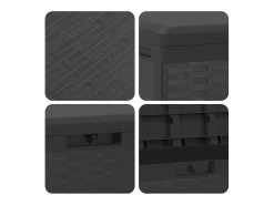 Caixa de arrumação para jardim 114x47x60 cm antracite