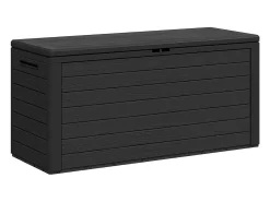 Caixa de arrumação para jardim 116x44x55 cm antracite