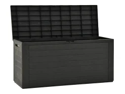 Caixa de arrumação para jardim 116x44x55 cm antracite