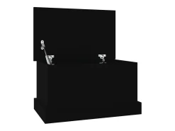 Caixa de arrumação 50x30x28 cm derivados de madeira preto