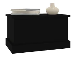 Caixa de arrumação 50x30x28 cm derivados de madeira preto