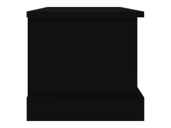 Caixa de arrumação 50x30x28 cm derivados de madeira preto