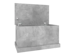 Caixa de arrumação 70x40x38 cm derivados madeira cinza cimento